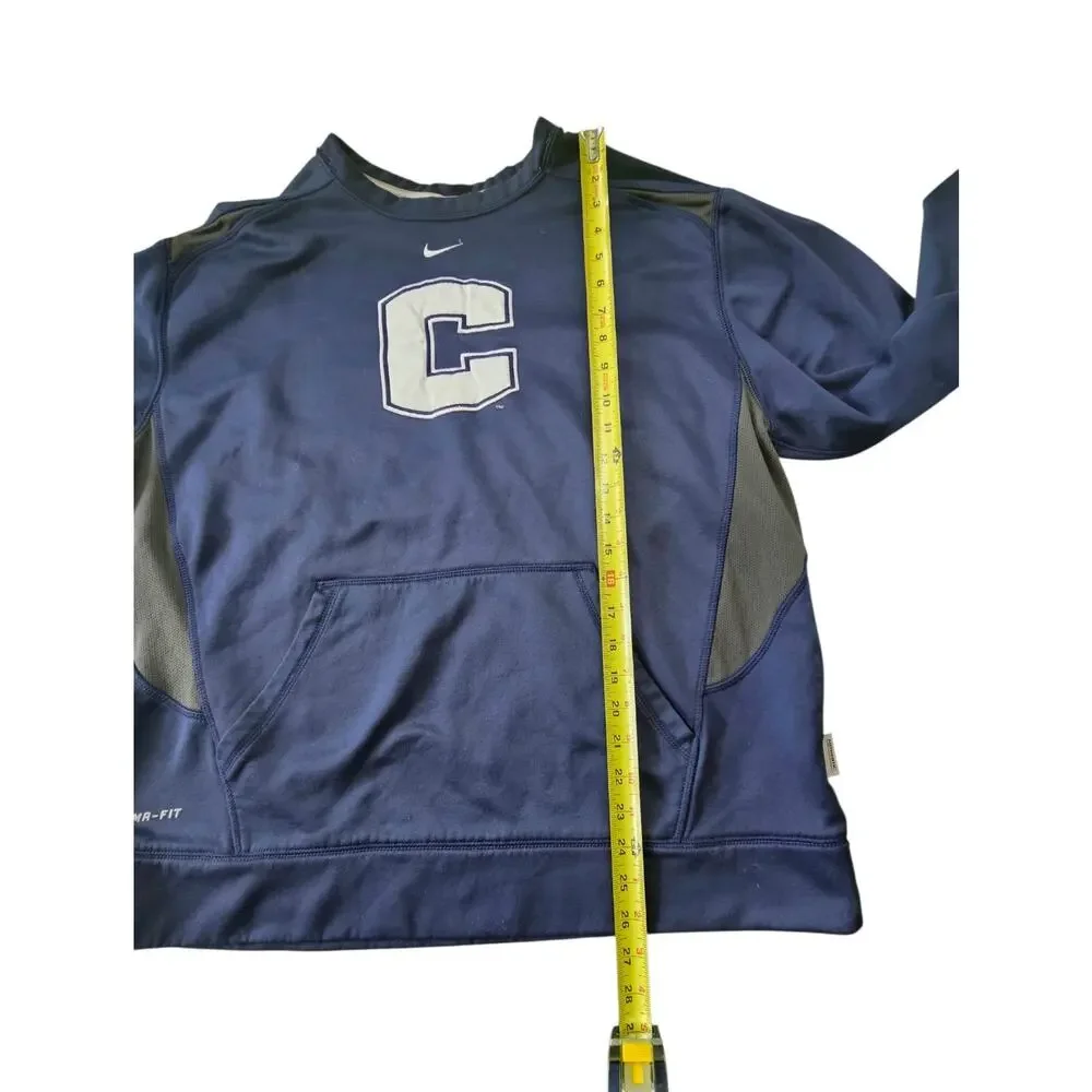 Nike UConn Huskies Therma-FIT Navy Blue Crewneck Sweatshirt Unisex Size Large